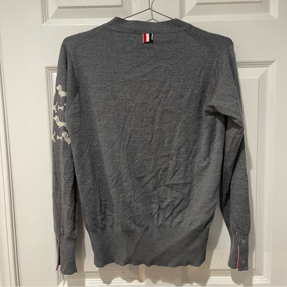 THOM BROWNE Intarsia Dog Cardigan - Picture 6 of 6